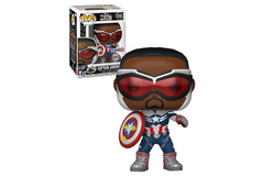 Funko Pop! Marvel: Falcon and The Winter Soldier - Captain America (Sam Wilson) with Shield, Year of The Shield Amazon Exclusive