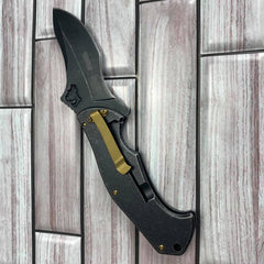 Master Collection Spring Assisted ACID ETCHED SPIDER Stonewash Pocket Knife