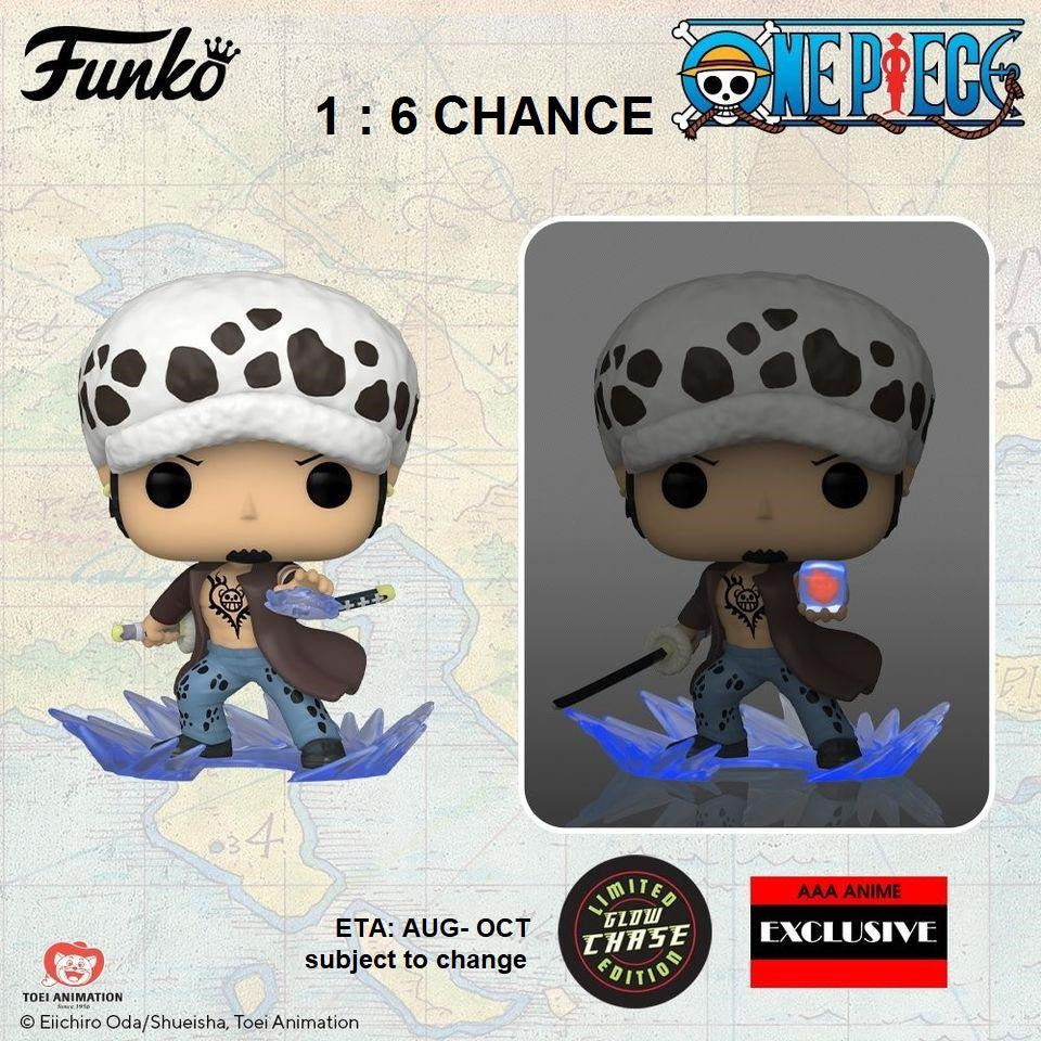 Funko Pop One Piece : Trafalgar Law Vinyl Figure - AAA Anime Exclusive 1:6 CHANCE CHASE