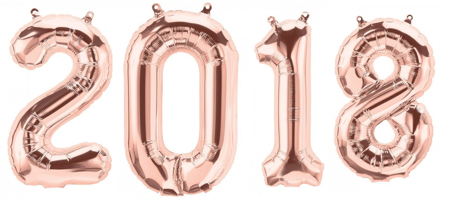 Giant 34" Mylar Foil Rose Gold Number Balloons **HELIUM/AIR ARE NOT INCLUDED**