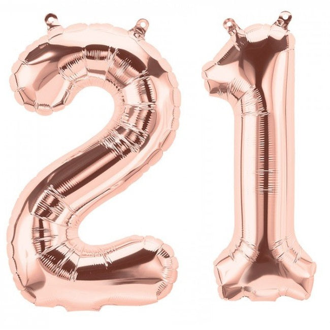 Giant 34" Mylar Foil Rose Gold Number Balloons **HELIUM/AIR ARE NOT INCLUDED**