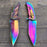 Master Collection Ballistic Rainbow Samurai Sculpted Art Collector Pocket Knife