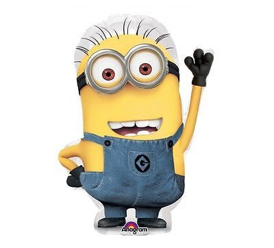 Despicable Me 2 Minions Dave Birthday Party Jumbo 31" inch Foil Mylar Balloon HELIUM NOT INCLUDED