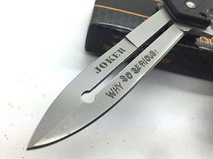 Tac Force Spring Assisted Joker Why So Serious? Camping Outdoor Pocket Knife