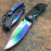 Elk Ridge Small Folding Rainbow Blade Black Handle Gentleman's Pocket Knife