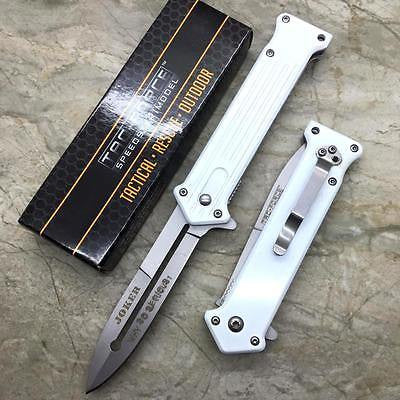 Tac Force White Handle Joker Why So Serious? Camping Outdoor Pocket Knife