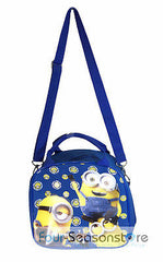 Minion Bob Kevin Stuart Shoulder Strap Royal Blue Insulated Lunch Box Bag