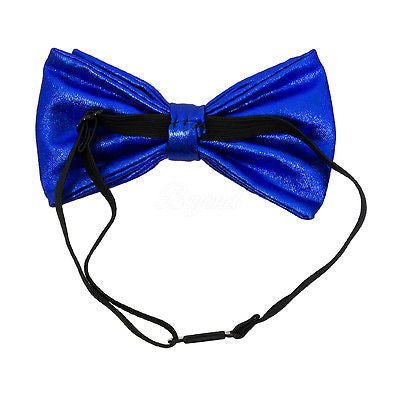 Royal Blue Metallic Bow Tie