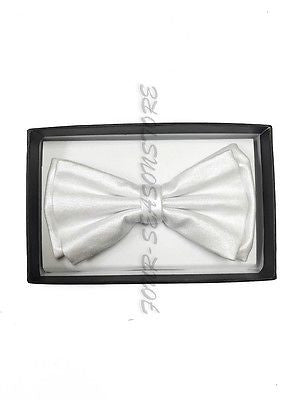 White Metallic Bow Tie