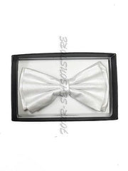 White Metallic Bow Tie