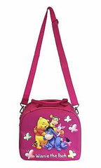 Disney Winnie The Pooh Shoulder Strap Dark Pink Insulated Lunch Box School Bag