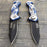 TAC FORCE Silver Laser Blue Fantasy Dragon Outdoor Tactical Rescue Pocket Knife