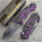 TAC FORCE Black/Purple Fantasy Dragon Outdoor Tactical Rescue Pocket Knife