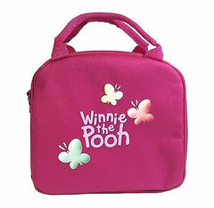 Disney Winnie The Pooh Shoulder Strap Dark Pink Insulated Lunch Box School Bag
