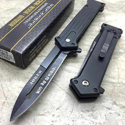 Tac Force Spring Assisted Joker Why So Serious? Camping Outdoor Pocket Knife- BK