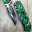 Tac Force Green Skull Head Handle Pocket Hunting Tactical hunting Handy Knife