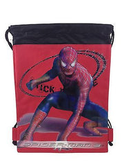MARVELS SPIDERMAN RED DRAWSTRING STRING BACKPACK SCHOOL SPORT GYM TOTE BAG