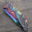 Master Collection Ballistic Rainbow Samurai Sculpted Art Collector Pocket Knife
