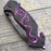TAC FORCE Black/Purple Fantasy Dragon Outdoor Tactical Rescue Pocket Knife
