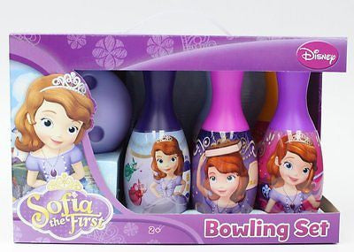 Disney Sofia Bowling Set Toy Game Kids Birthday Gift Toy 6 Pins &1 Ball