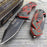 TAC FORCE Black/Red Fantasy Dragon Outdoor Tactical Rescue Pocket Knife