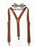Ivory Brown Matching Set Suspender and Bow Tie