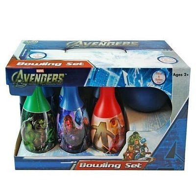 Marvel Avengers Bowling Set Toy Game Kids Birthday Gift Toy 6 Pins &1 Ball