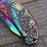 Master Collection Ballistic Rainbow Samurai Sculpted Art Collector Pocket Knife