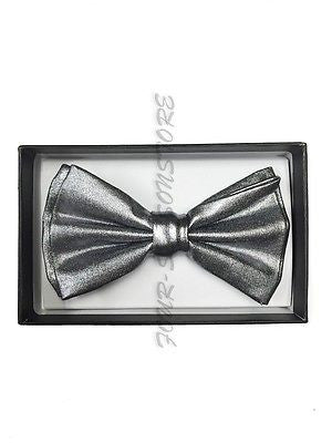 Silver Metallic Bow Tie