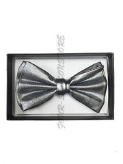 Silver Metallic Bow Tie