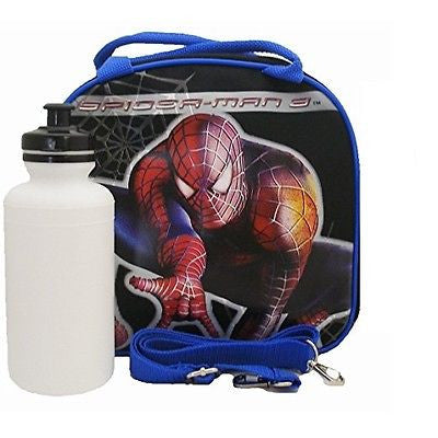Marvel Spiderm-man Shoulder Strap Black/Blue Insulated Lunch Box School Bag