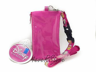 Disney Pink Princess Lanyard ID Ticket iPhone Key Chain Badge