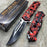 Tac Force Red Skull Head Handle Pocket Hunting Tactical hunting Handy Knife
