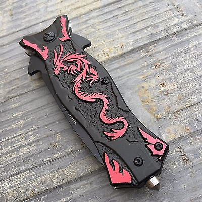 TAC FORCE Red Dragon Folding Outdoor Tactical Rescue Speedster Pocket Knife