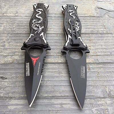 TAC FORCE Gray Dragon Folding Outdoor Tactical Rescue Speedster Pocket Knife