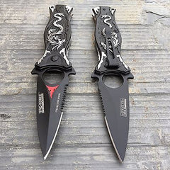 TAC FORCE Gray Dragon Folding Outdoor Tactical Rescue Speedster Pocket Knife