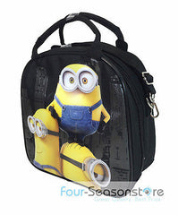 Minion Bob Kevin Stuart Shoulder Strap Black Insulated Lunch Box Bag