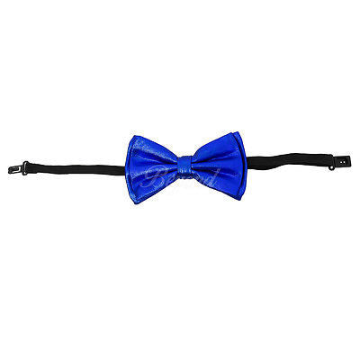 Royal Blue Metallic Bow Tie