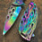 MTech  Assited Open All Rainbow Blade Flame Cut Collection Pocket Knife