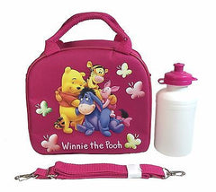 Disney Winnie The Pooh Shoulder Strap Dark Pink Insulated Lunch Box School Bag