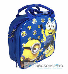 Minion Bob Kevin Stuart Shoulder Strap Royal Blue Insulated Lunch Box Bag