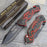 TAC FORCE Black/Red Fantasy Dragon Outdoor Tactical Rescue Pocket Knife