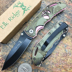 Elk Ridge Small Folding Custom Design Fall Camo Gentleman's Pocket Knife