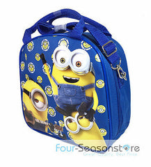 Minion Bob Kevin Stuart Shoulder Strap Royal Blue Insulated Lunch Box Bag