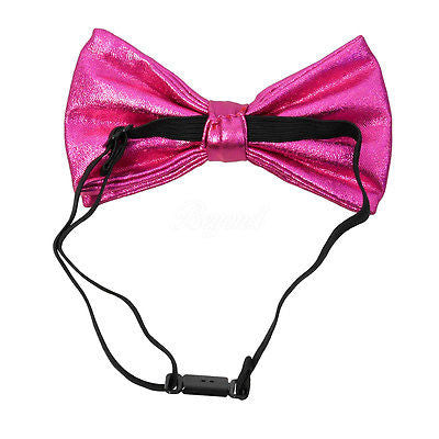 Pink Metallic Bow Tie