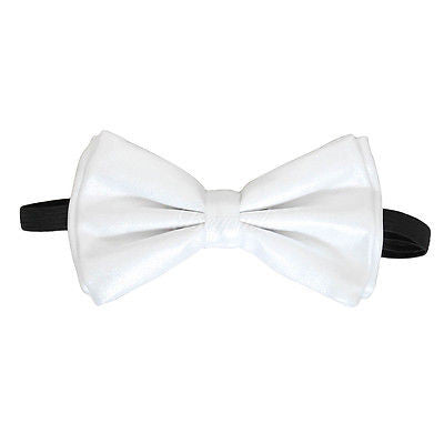 White Metallic Bow Tie
