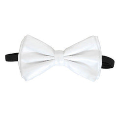 White Metallic Bow Tie