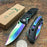 Elk Ridge Small Folding Rainbow Blade Black Handle Gentleman's Pocket Knife