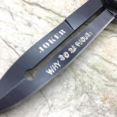 Tac Force Spring Assisted Joker Why So Serious? Camping Outdoor Pocket Knife- BK