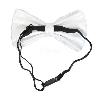 White Metallic Bow Tie